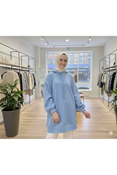 Şule Giyim Women's Trend Balloon Sleeve Three Thread Shaded Sweat