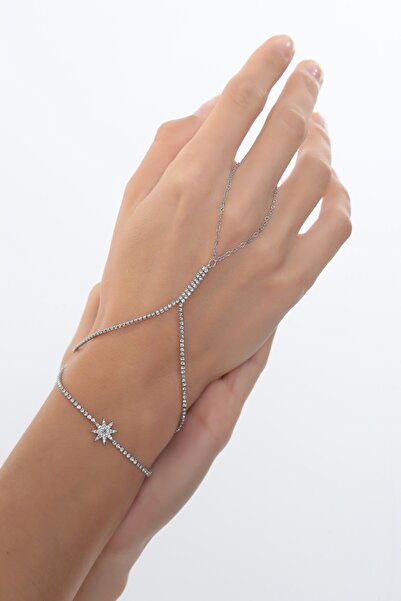 Bijuty طقم سوار يد نسائي من يلدز سو يو وشاميران - لون فضي - (مع هدية مفاجئة)