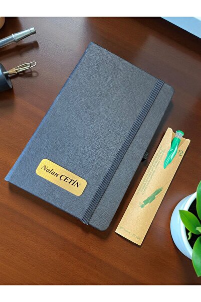 ÇınarETicaret Öğretmenler Günü Kişiye Özel Metal Baskılı İsimli Siyah Ajanda ...