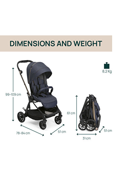 Chicco One4ever Lounge Stroller 0m-4y (0-22kg), Denim Shine
