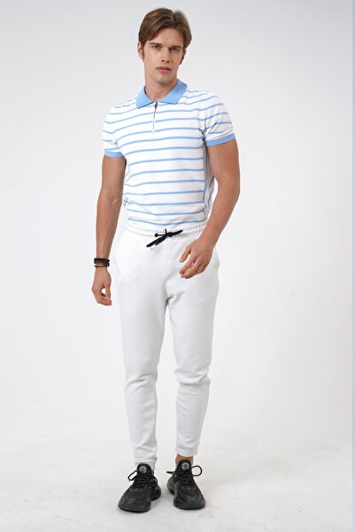 Back And Bond Açık Gri Regular Fit Pamuklu Beli Bağlamalı Jogger Pantolon