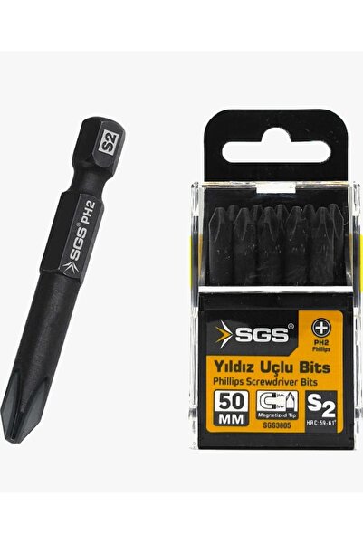 SGS YILDIZ UÇLU BİTS S2 PH2 - 50MM (10'lu Paket)