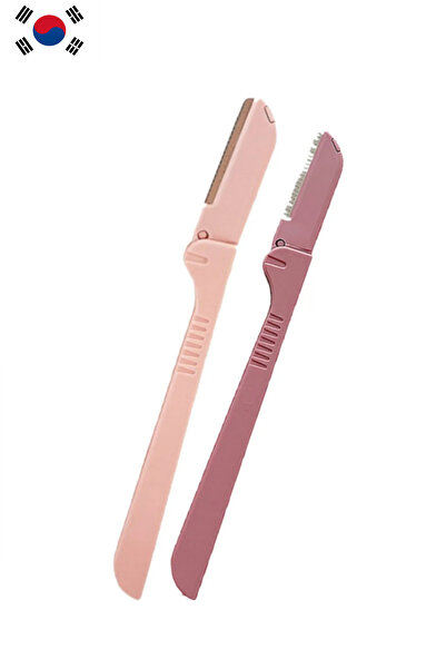 SİNDO PRİME Kaş Alma Tek Katlama Jilet Pembe Renk 2'li Set