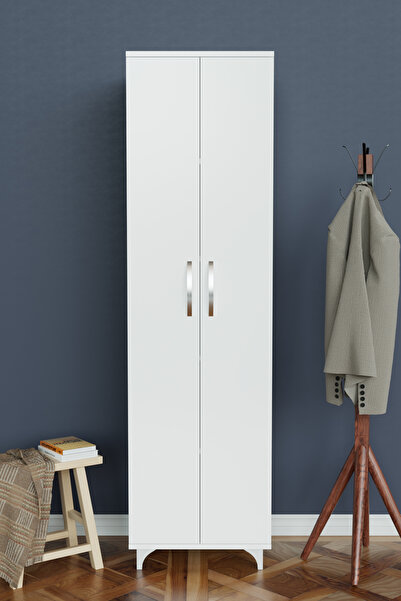 Hediyeler Kapında Beyaz 5 Raflı Çok Amaçlı Banyo Dolabı Kiler Balkon Erzak Dolabı