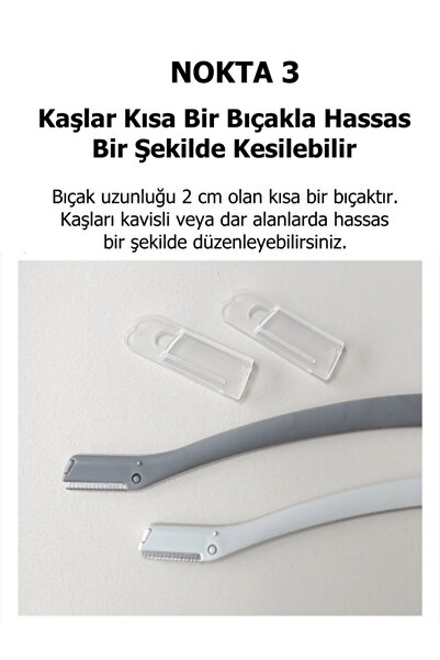 Genel Markalar Kaş Alma Çift Katlama Jilet Gri 2'li