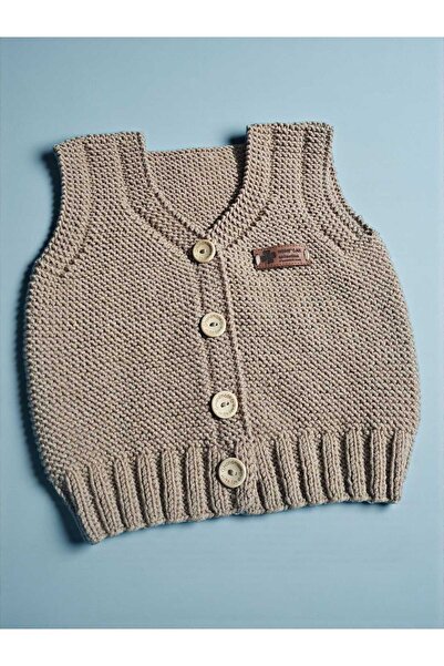 Örgü Sanatı DilekÇak El Örgüsü Yelek, Erkek Bebek Yeleği, Örgü Yelek