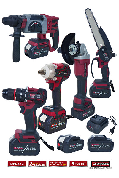 DAFLONG ULTRA 5'Lİ SET 600NM TORKLU-KIRICI DELİCİ HİLTİ-DEVİRLİ TAŞLAMA-MATKAP-DAL BUDAMA DFL-282