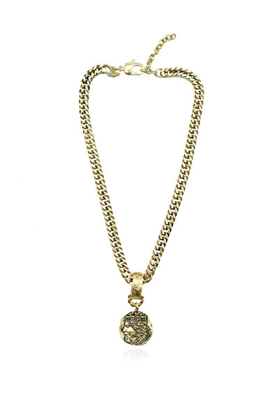 Bayemeyc Monarch Altın Kaplama Madalyon Kolye