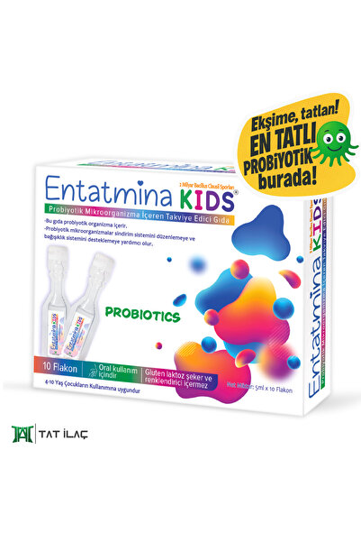 Entatmina kids 10 Flakon 2 Milyar Bacillus Clausii Sporu Içeren Probiyotik
