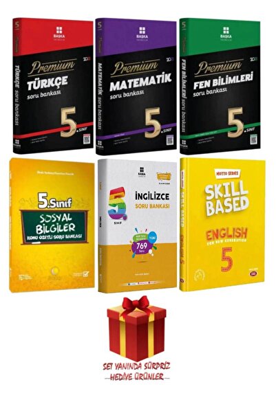 Başka Yayıncılık 5. Sınıf Türkçe+ Matematik+ Sosyal Bilgiler+ Fen Bilimleri+ Din Kültürü+ İngilizce Soru Bankası