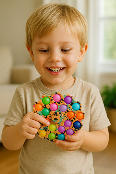 hak-iş oyuncak 18 Parmak Baskılı Stres Çarklı Pop İt