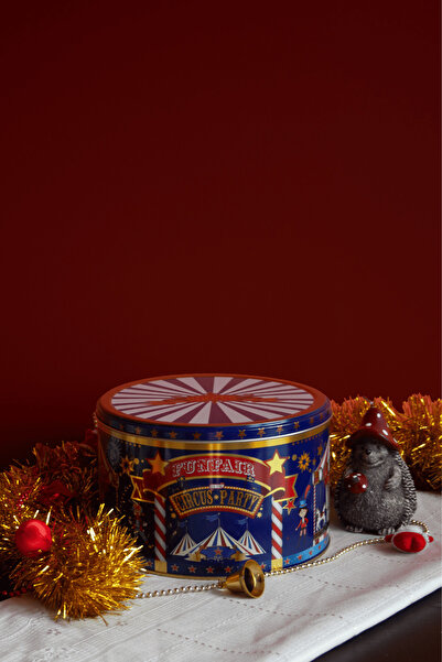 Sarkap Circus Seri - Yuvarlak Metal Kutu - Lacivert