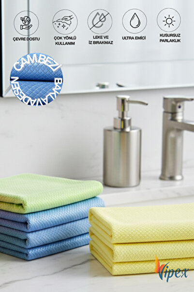 VİPEX 3 bucăți 50x70 cm cârpă de sticlă cu model baklava cârpă de curățare fă...