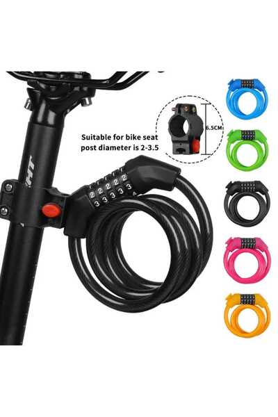 tur bike Şifreli kilit 12mm kalınlık 120 cm uzunluk