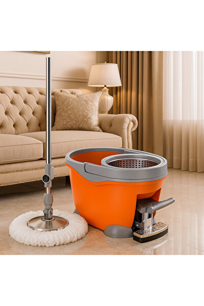 ALMUFARREJ طقم ممسحة نظافة دوارة مع قطعتين قماش إضافية... لمسة فاخرة لتنظيف استثنائي