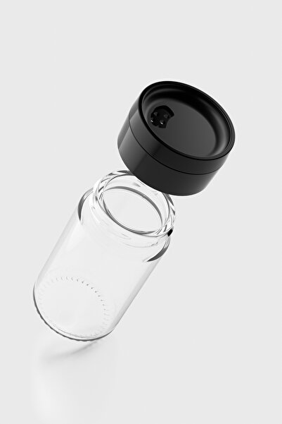 Renga Dorian 105 ml Siyah Kapaklı Cam Tuzluk 121006