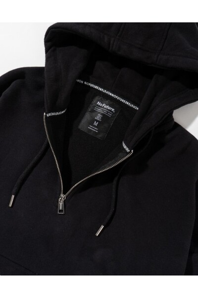 No Future Street Style Half Zip Oversize Men's Hoodie Nf0336Sy
