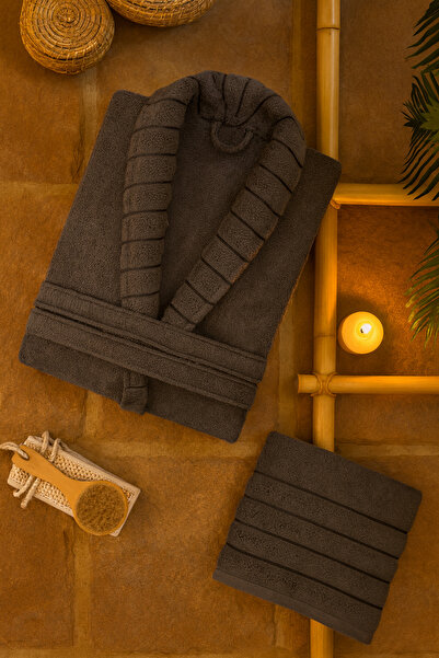 Casnack طقم مناشف رأس وروب حمام مكون من قطعتين من دورا