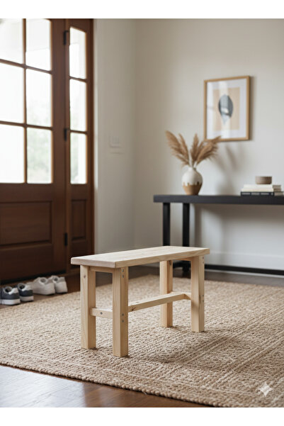 Woodzen Ahşap bank oturak, tabure, banyo taburesi dresuar sporcu dinlenme kol...