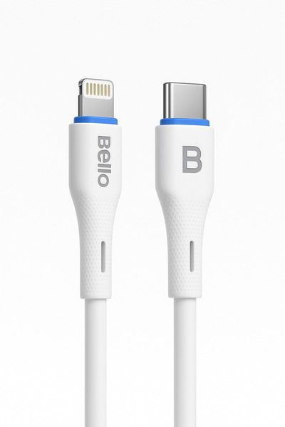 Tech&bello accessories Type-c Lightning Beyaz Hızlı Şarj Data Kablosu 1.2m Ba-01