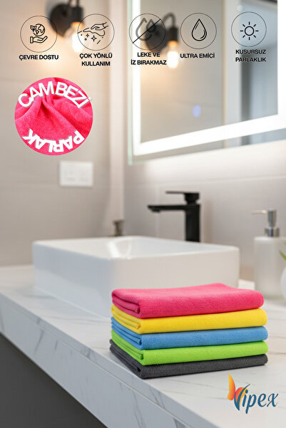 VİPEX 5 komada 40x40 univerzalne 310 teksturirane sjajne staklene tkanine