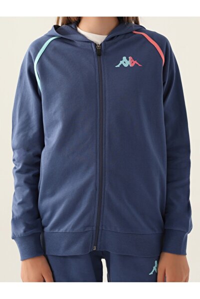Kappa Kız Çocuk Fullzıp 5-15 Yaş Sweatshirt - Mavi 5-6 Yaş