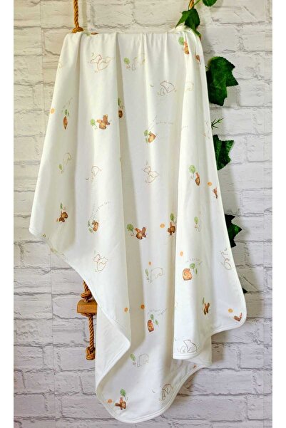 PAMUK HANIM بطانية قماش قطني ممشط بطبقة واحدة للأطفال حديثي الولادة من الجنسي...