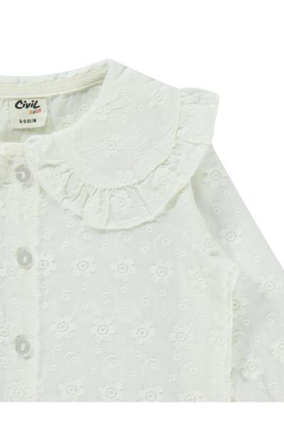 Civil Baby Bebe Yaka 6-18 Ay Gömlek - Beyaz18-24 Ay