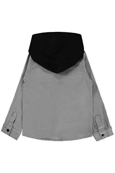 Civil Boys Hooded 6-9 Years Old Shirt - Gray9-10 Years Old