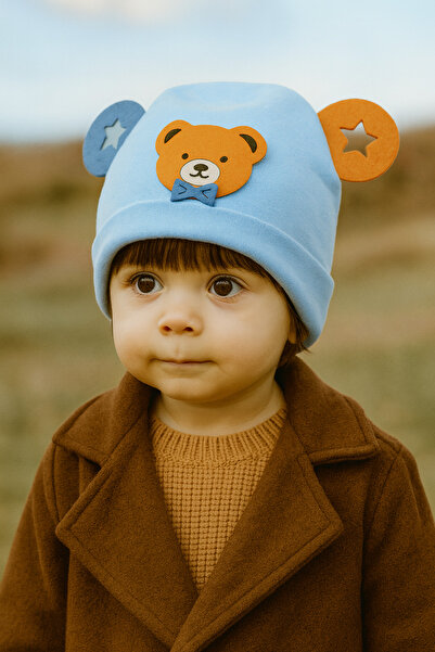 ruhaay Baby Cute Bear Themed Cotton 0-12 Months Beanie