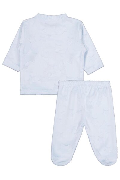 Minidamla Filli Embroidered Booties 2-Piece 1-6 Month Pajama Set - Blue 3-6 M...