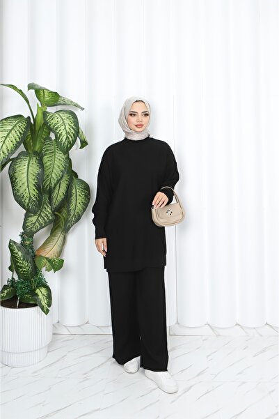 NİSUM MODA Self Patterned Knitting Suit