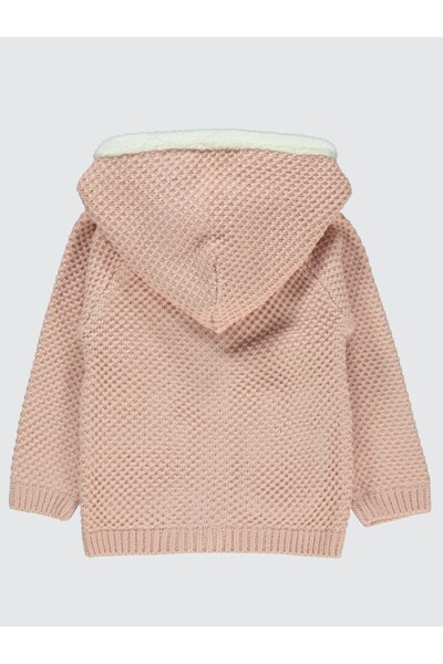 Civil Girls Kız Çocuk Kapüşonlu Hırka 2-5 Yaş Pudra