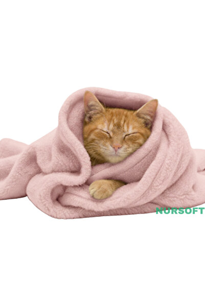 Nursoft Peluş Kedi Battaniyesi 60x80 Cm