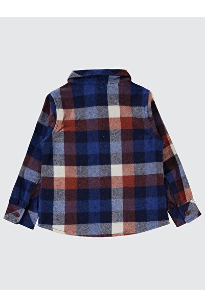 Civil Boys Ekoseli Kaplan Cepli 2-5 Yaş Gömlek - Mavi 2-3 Yaş