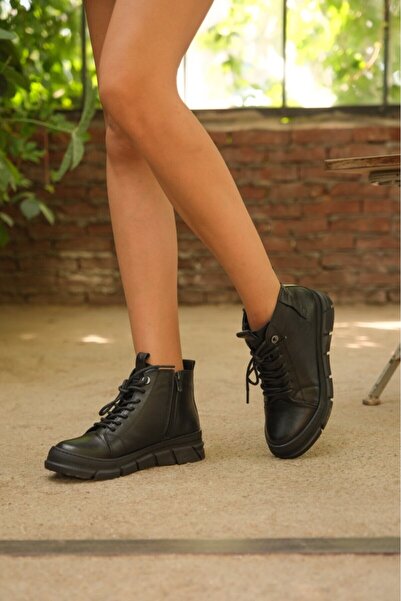 İNNA Diellana Inna Kadın Hakiki Deri Spor Bot