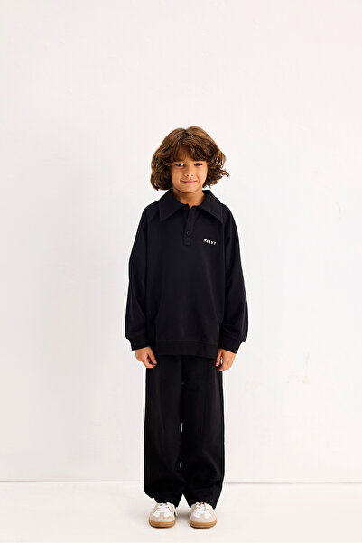 Marvy Black Embroidery Detailed Comfortable Leg Trousers