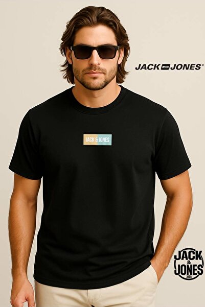 Jack & Jones Erkek Logo Baskili Tisört - Pan