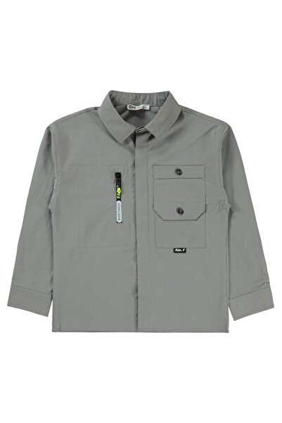 Civil Boys Layered Pockets 10-13 Years Old Shirt - Gray 12-13 Years Old