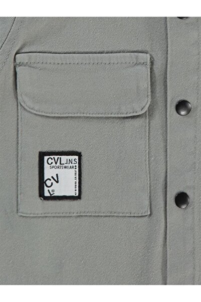 Civil Boys Hooded Shirt for Ages 10-13 - Gray13-14 Years Old