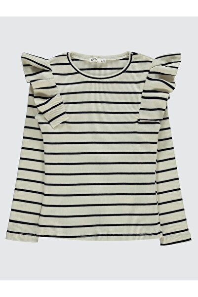 Civil Girls Çizgili Kaşkorse 10-13 Yaş Sweatshirt - Beyaz10-11 Yaş