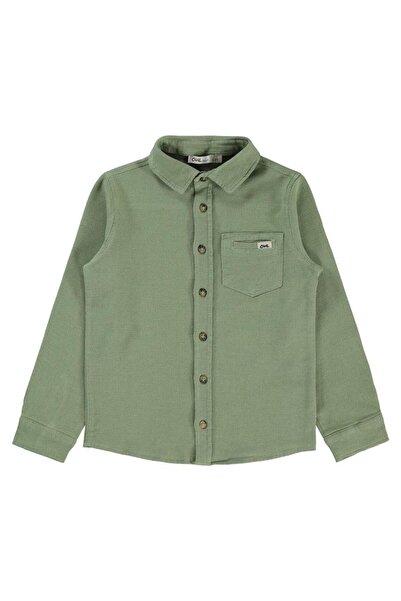 Civil Boys Desıgn Armalı 10-13 Yaş Gömlek - Haki 13-14 Yaş