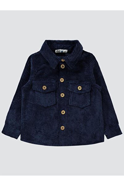 Civil Boys Double Pocket Shirt for 2-5 Years Old - Navy Blue