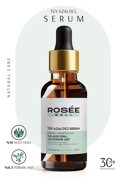 Rosee Bell Karınca Yumurtası Yağlı Tüy Azaltıcı Ve Tüy Serum 30ml I %0.5 Form...