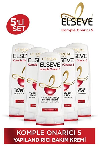 ELSEVE 5'li Komple Onarıcı 5 Yapılandırıcı Bakım Kremi 390 Ml Seti