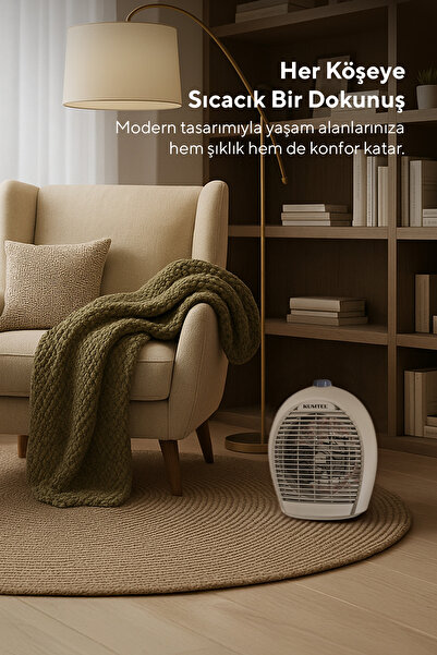 KUMTEL Fanlı Isıtıcı 2000 W Lx-6331 Bej