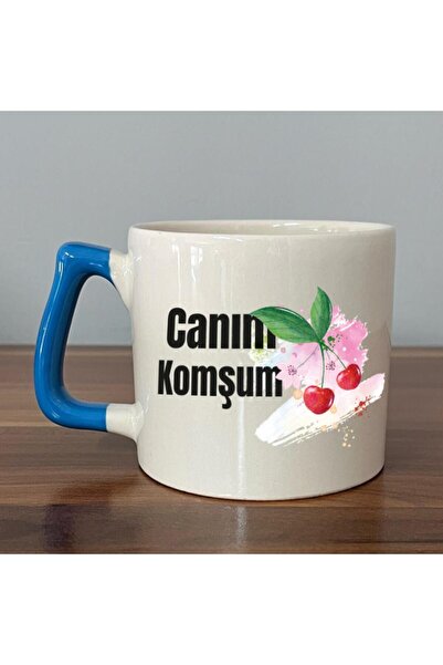 Kırtasiye Ofisi كوب My Dear Neighbor مطبوع باللون الأزرق بمقبض D