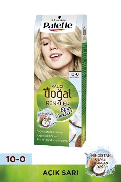 Palette Kalıcı Doğal Renkler 10-0 Açık Sarı X 2 Adet