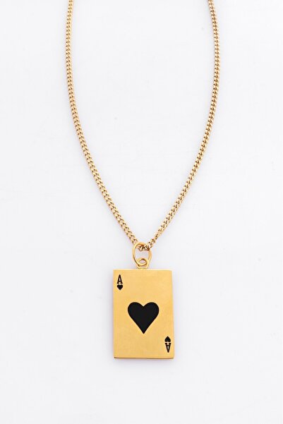 UKHWD SUPPLY 316L Çelik Gold Poker Kolye