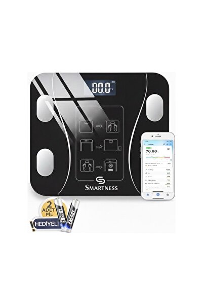 Genel Markalar Smartness Dijital Baskül Yağ Su Kas Vücut Kitle Endeksi Kilo Ö...